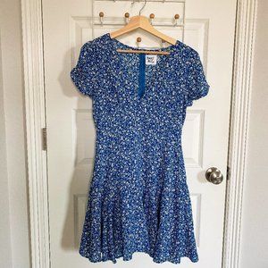 Blue Floral mini dress